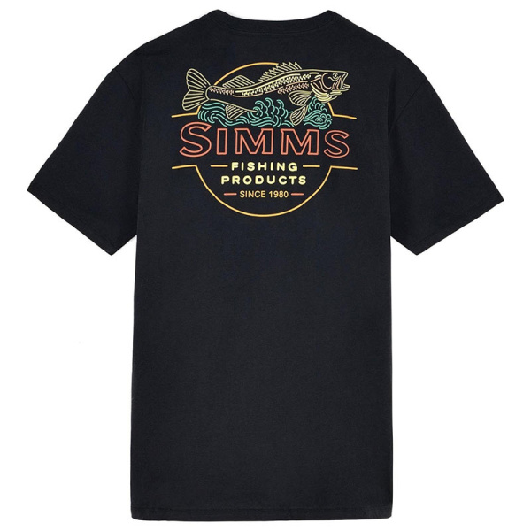 Футболка Simms Neon Draft T-Shirt (Мужской; M; Black)